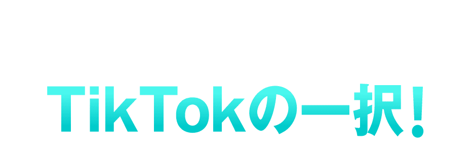 今からはじめるならTikTokの一択！